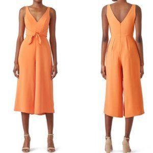 Amanda Uprichard Orange Charter Jumpsuit